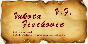 Vukota Fišeković vizit kartica